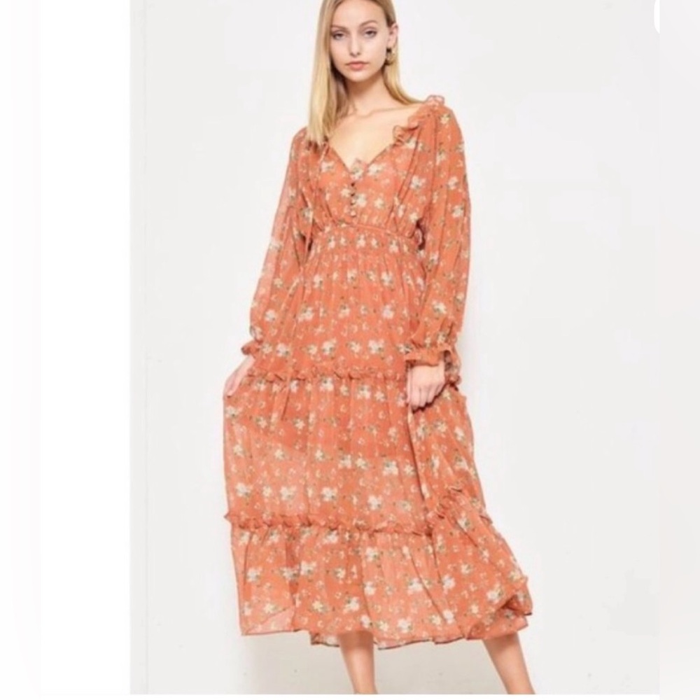 Floral Midi Dress - Picture 3 of 8